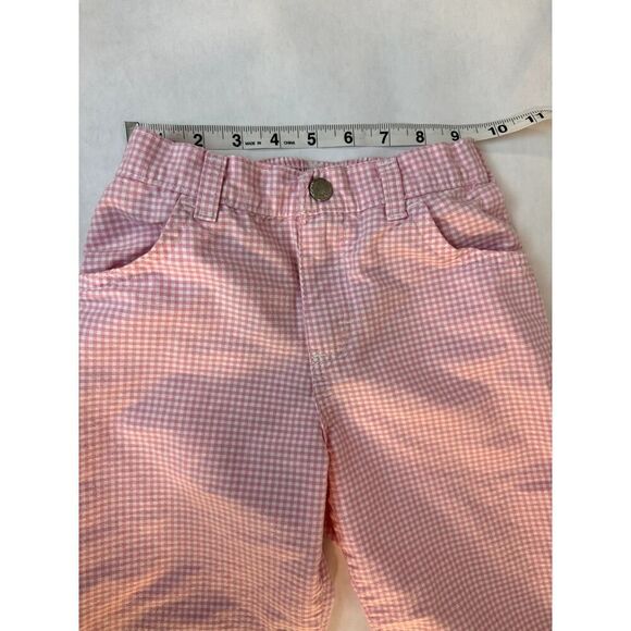 Vintage 1999 Gingham Capri Pants Pedal Pusher Pink Osh Kosh - Girls Size 6X - Picture 3 of 7
